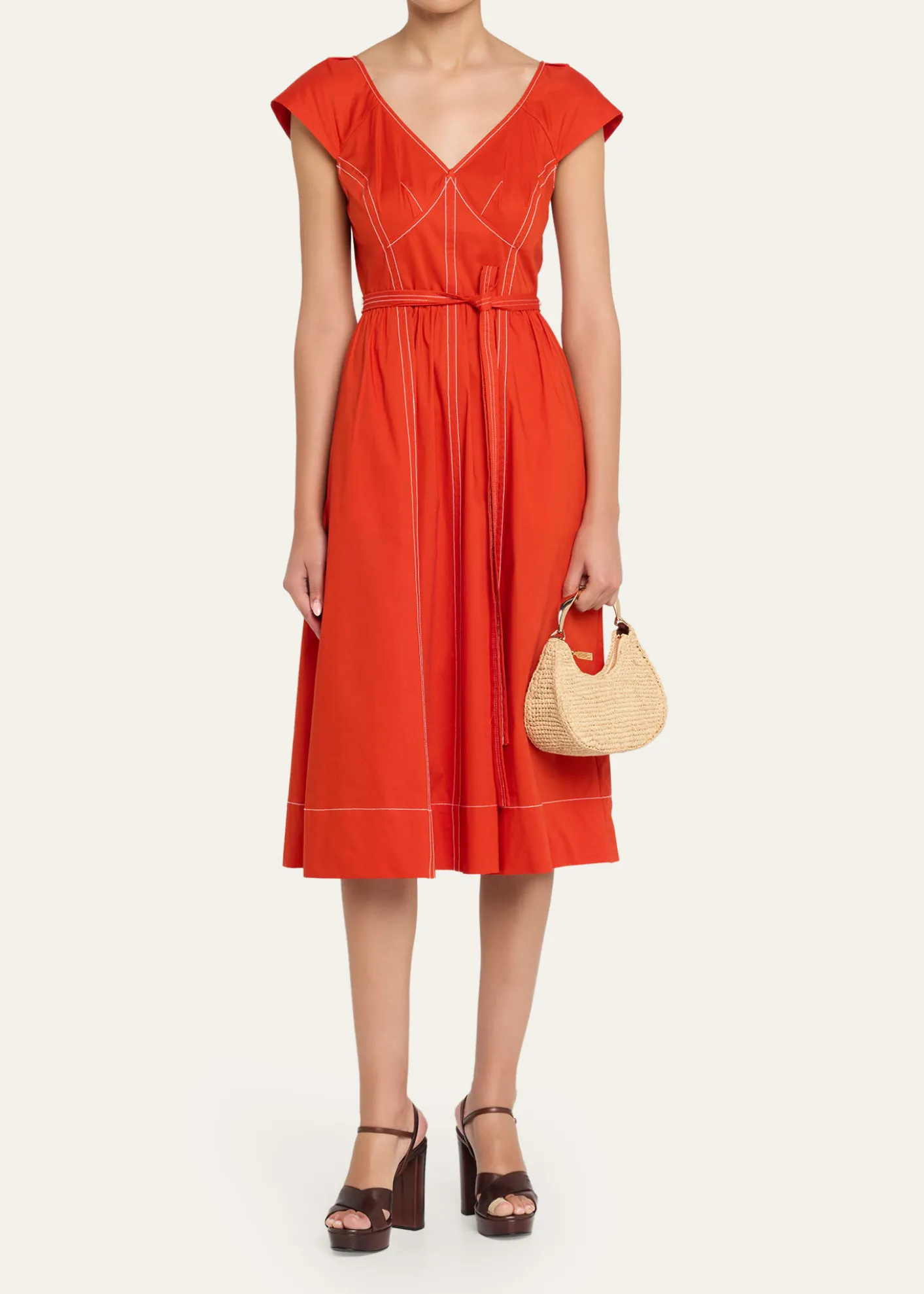 SIMKHAINixi Twist Raffia Top-Handle Bag