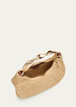 SIMKHAINixi Twist Raffia Top-Handle Bag