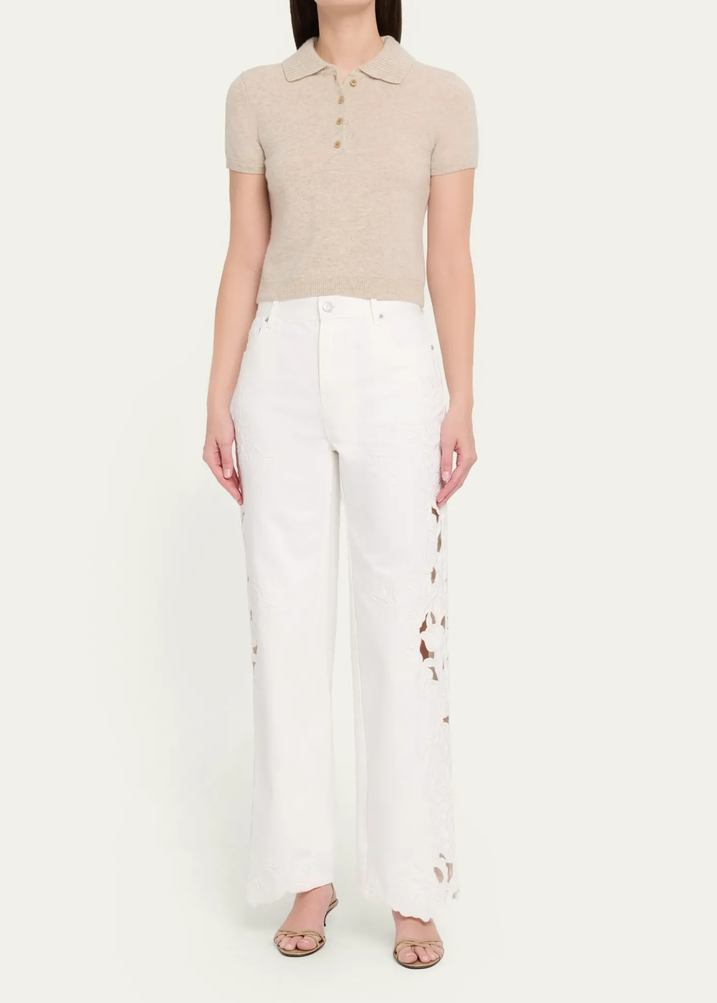 SIMKHAIPorter Floral Embroidered Jeans