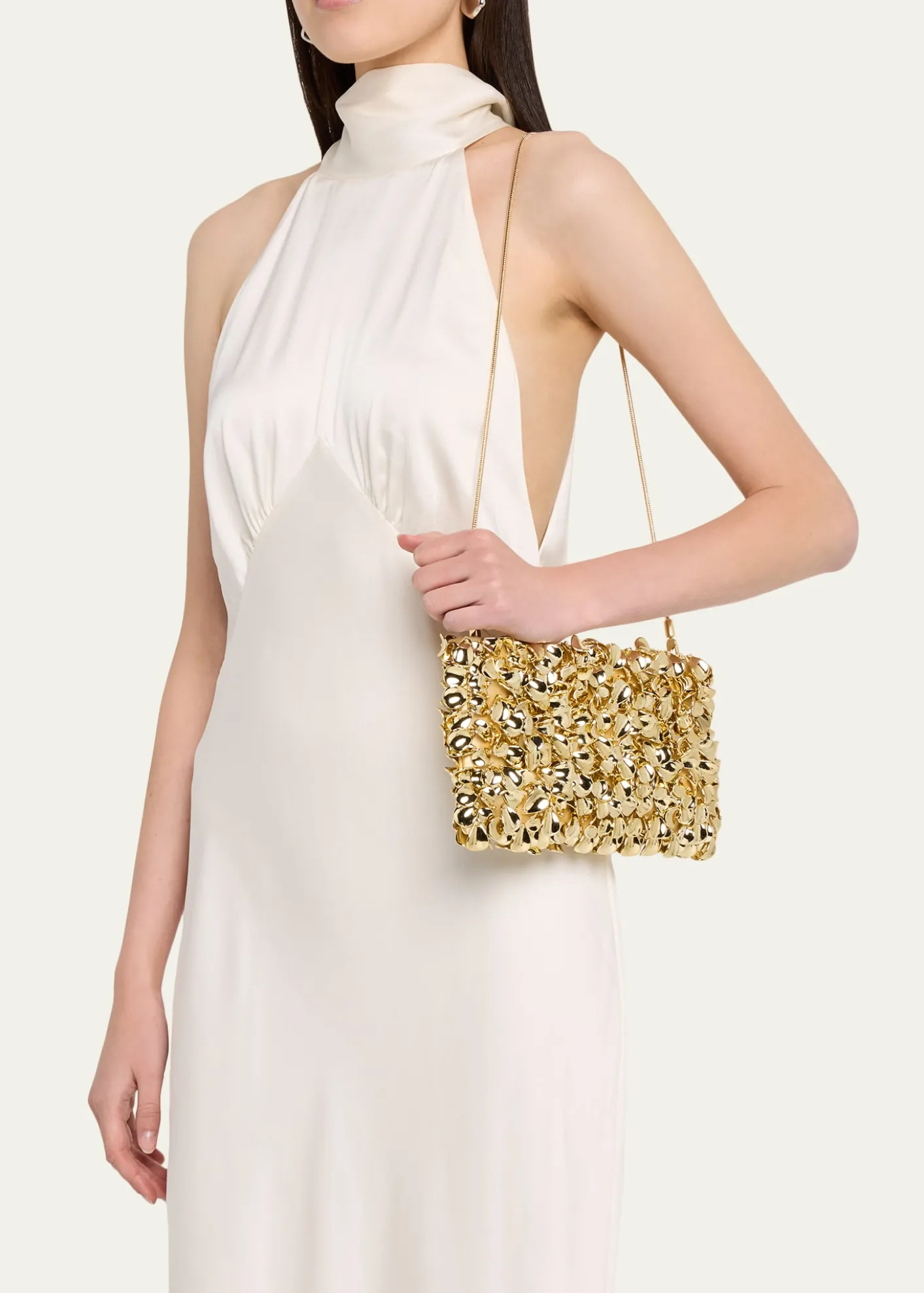 SIMKHAIReese Metallic Beaded Clutch Bag