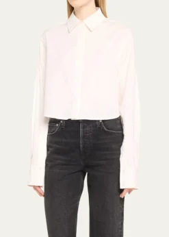 SIMKHAIRenata Cropped Button-Front Shirt