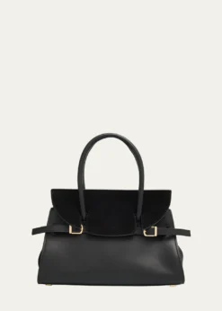 SIMKHAIRiver Small Suede Flap Top-Handle Bag