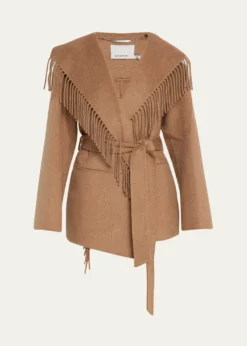 SIMKHAIRowen Fringe Belted Wool-Blend Jacket