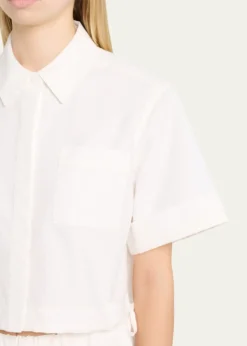 SIMKHAIRyett Short-Sleeve Cropped Shirt