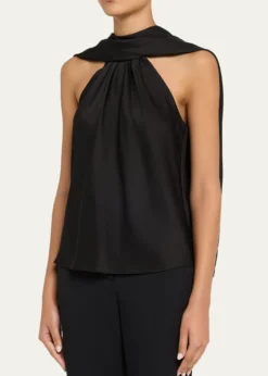 SIMKHAIScarlett Satin Cape Top