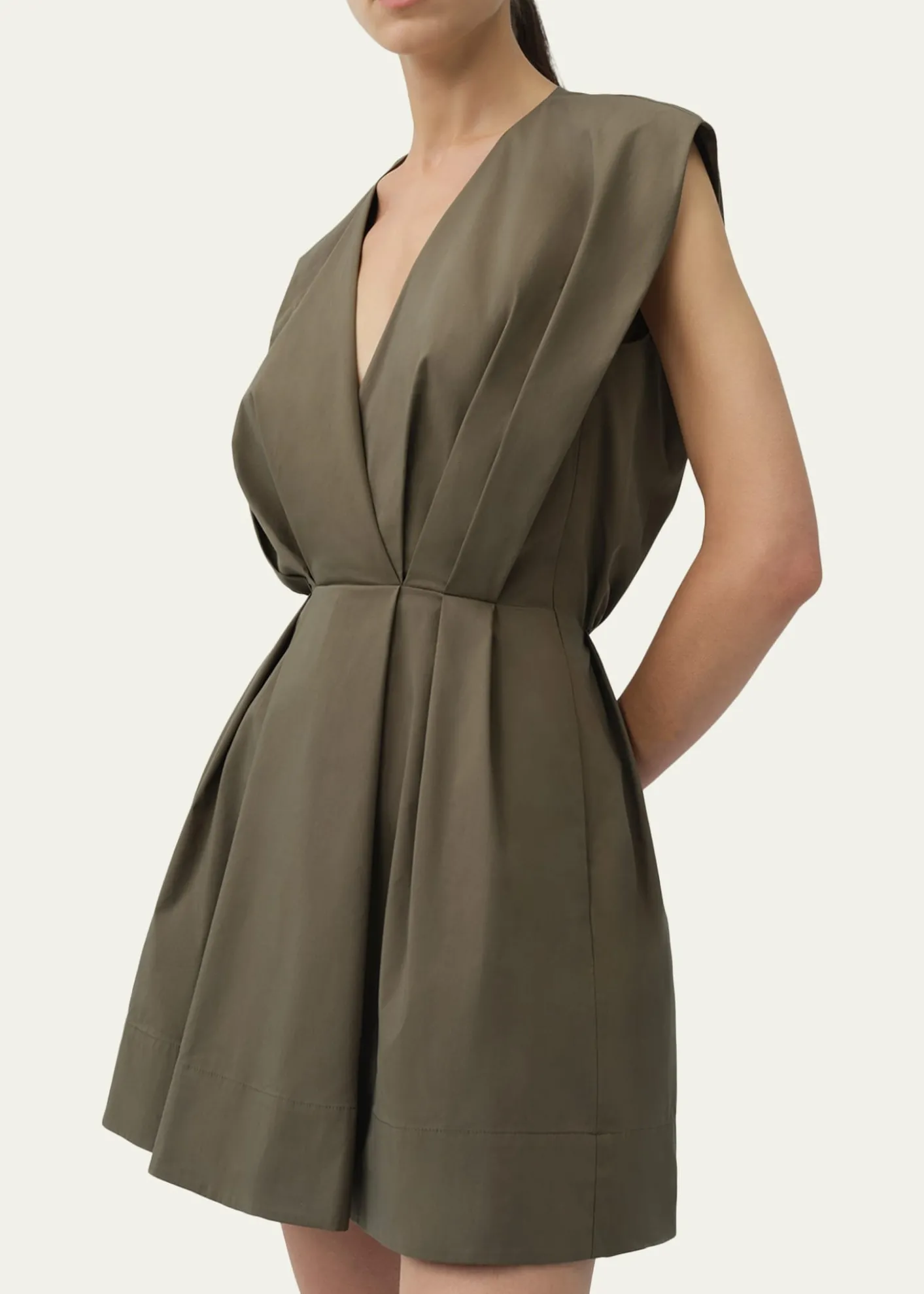 SIMKHAISefi V-Neck Cotton Mini Dress