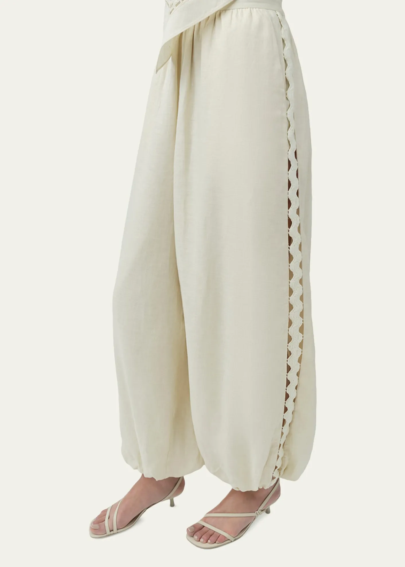 SIMKHAISelah Linen Lace Balloon Pants
