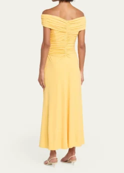SIMKHAISheyda Draped Jersey Midi Dress