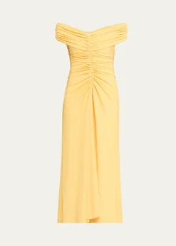 SIMKHAISheyda Draped Jersey Midi Dress