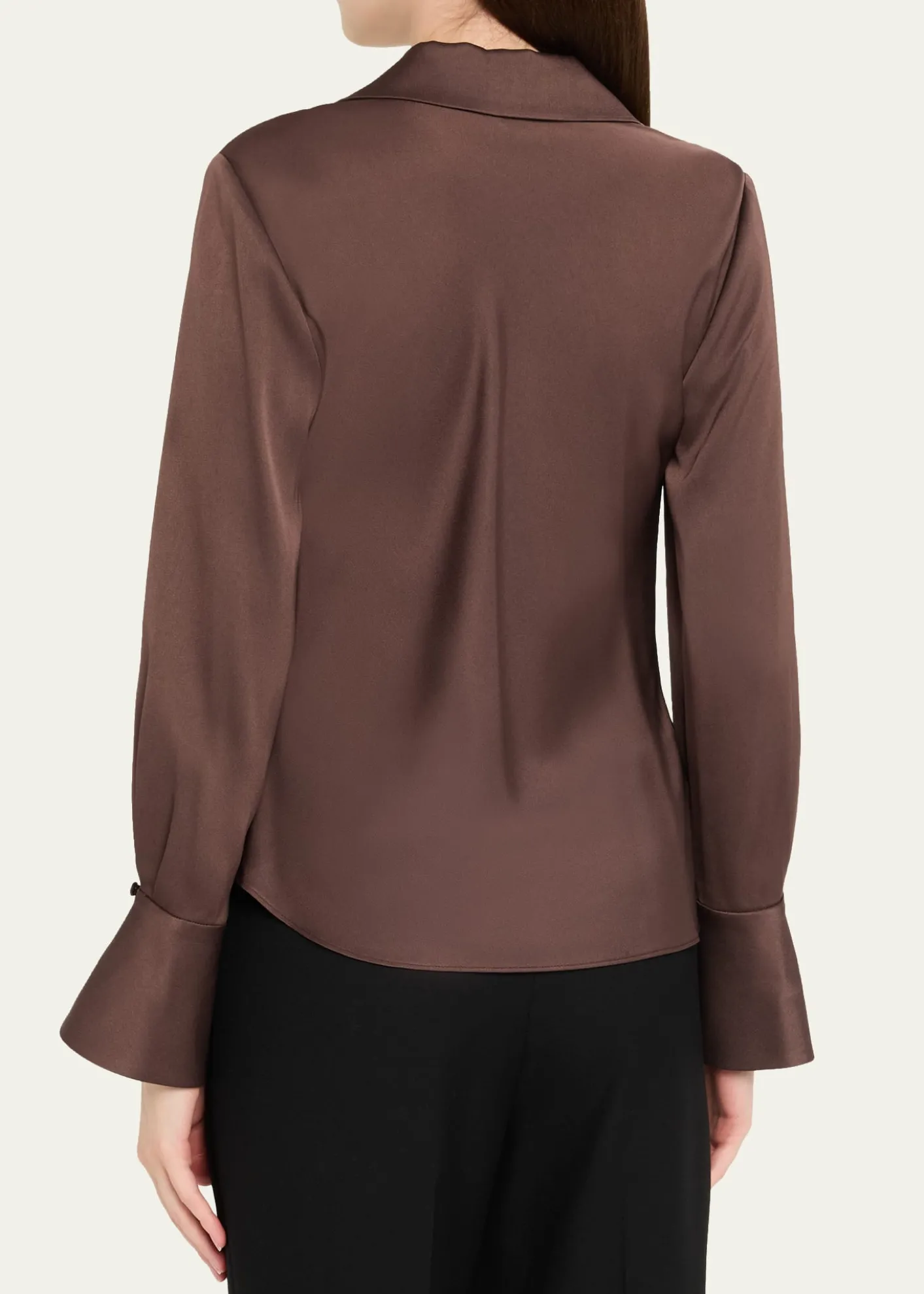 SIMKHAISymone Long-Sleeve Cowl-Neck Top