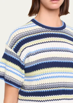 SIMKHAITenley Short-Sleeve Knit Crop Top