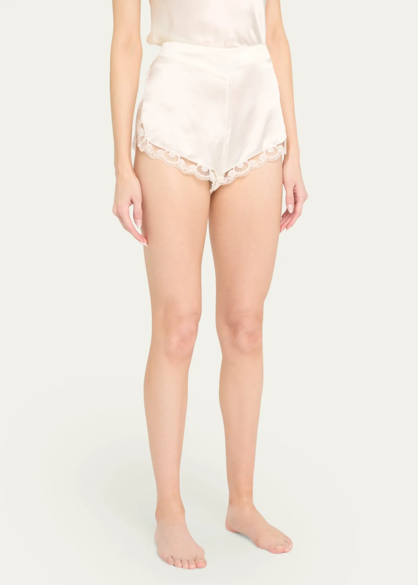 Simone PereleLove Me Lace-Trim Silk Sleep Shorts