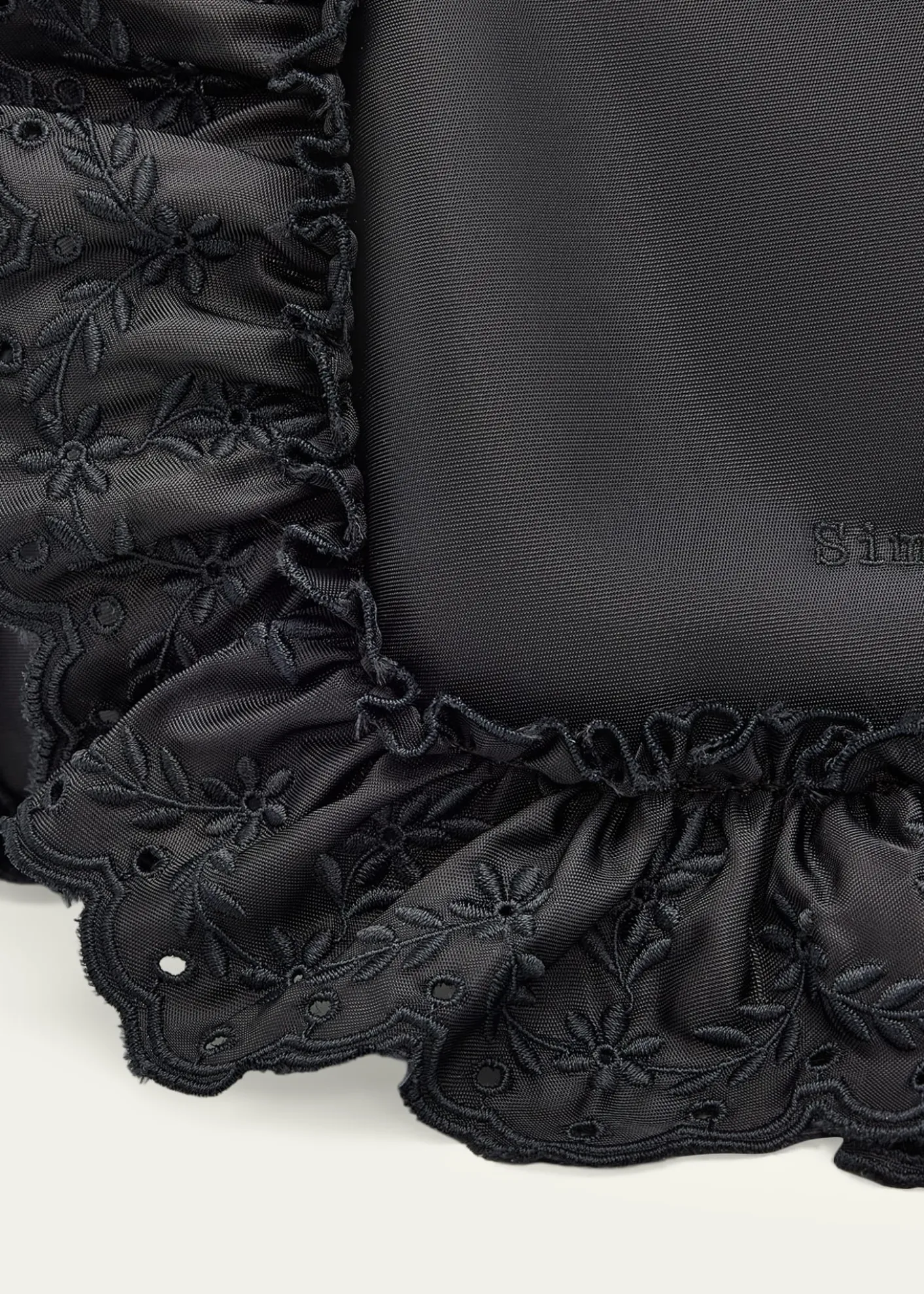 Simone RochaPillow Embroidered Ruffle-Trim Shoulder Bag