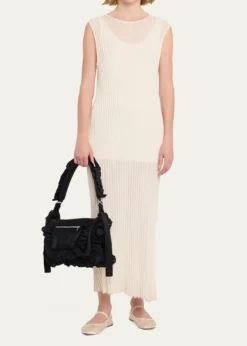 Simone RochaPillow Embroidered Ruffle-Trim Shoulder Bag