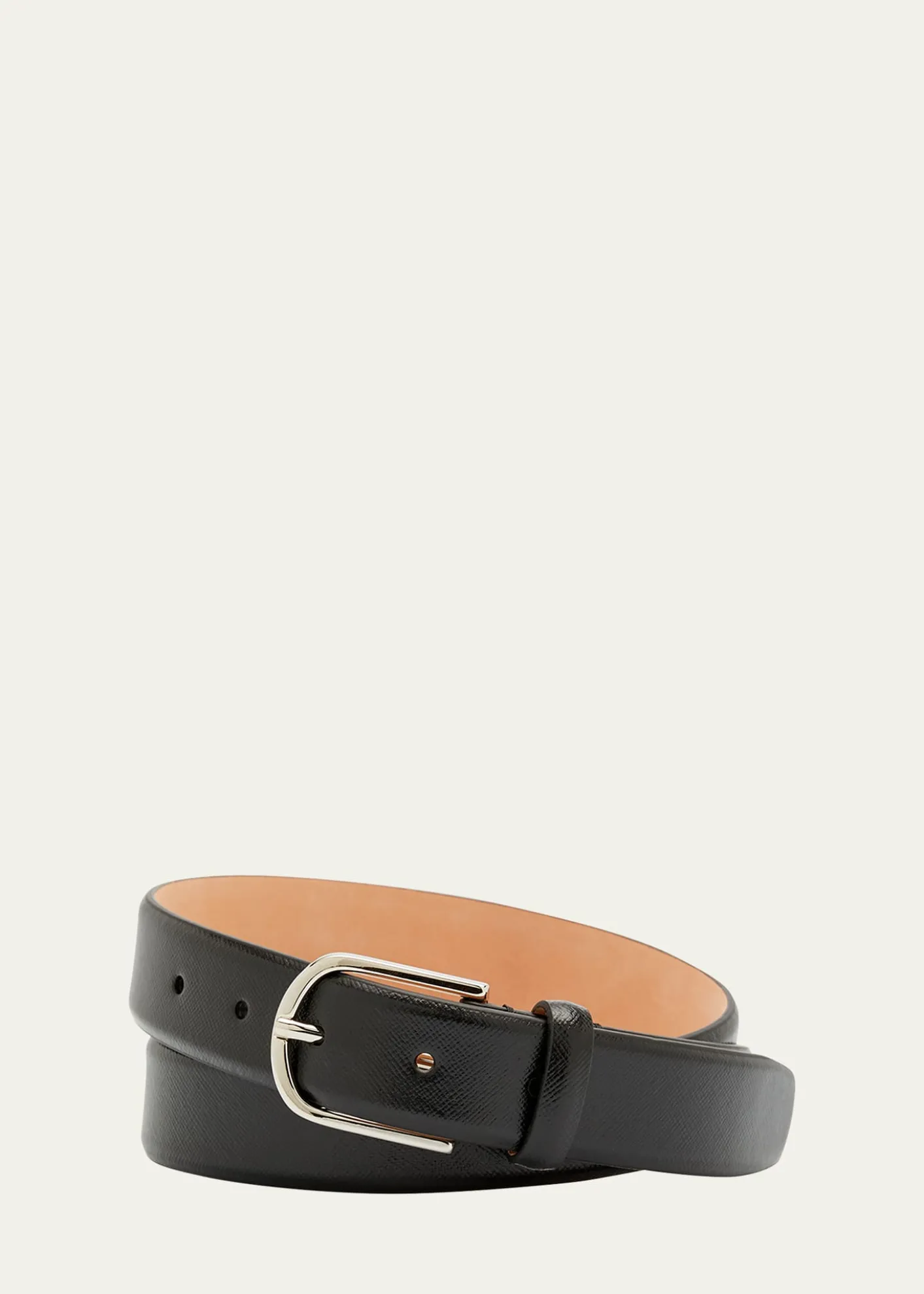 Simonnot GodardMen's Saffiano Leather Belt, 30mm