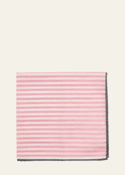 Simonnot GodardMen's Cotton Bengal Stripe Handkerchief