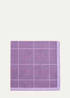 Simonnot GodardMen's Quadrille Egyptian Cotton Pocket Square