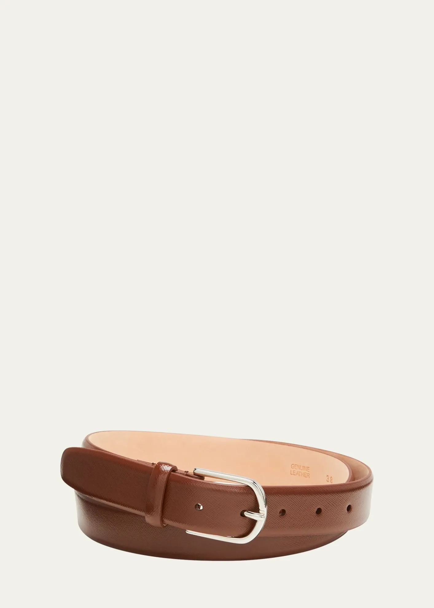 Simonnot GodardMen's Saffiano Leather Belt, 30mm