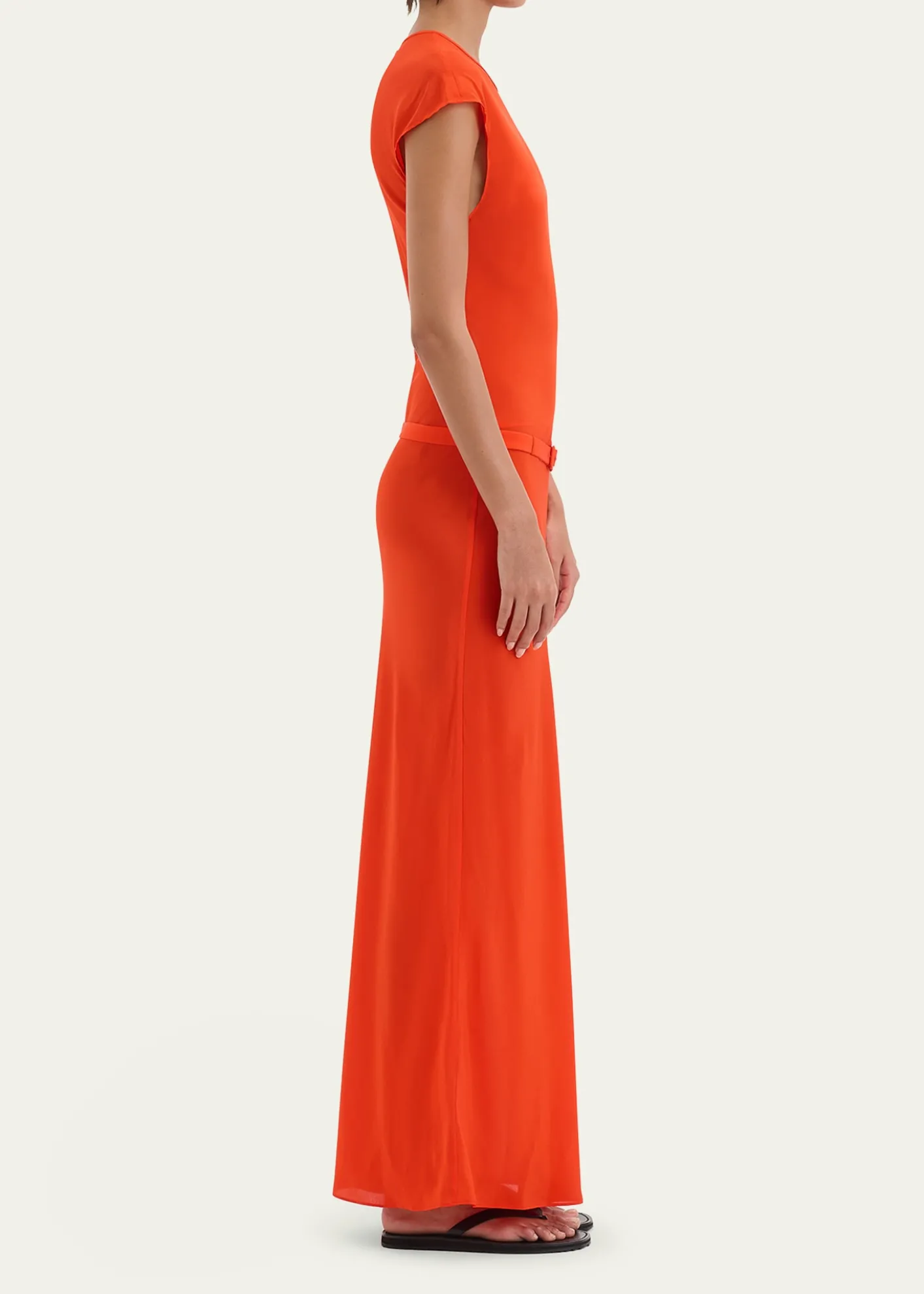 SIRFresca Belted Silk Dress