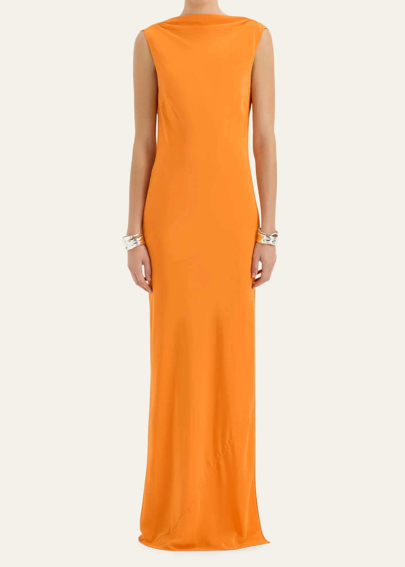 SIRIsla Cowl-Back Silk Gown