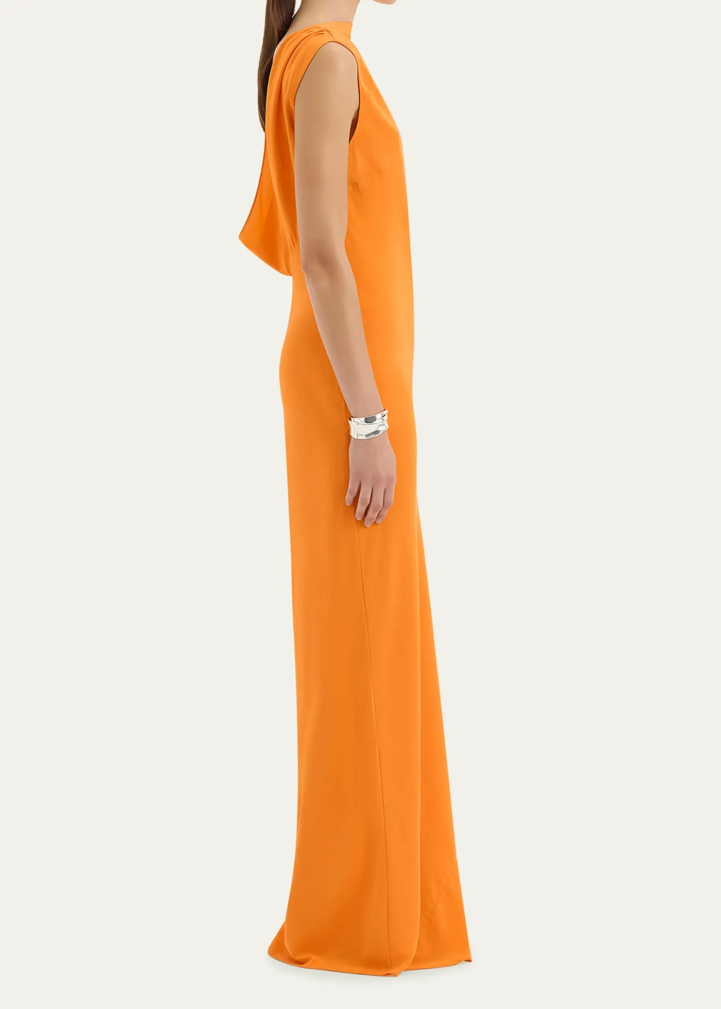 SIRIsla Cowl-Back Silk Gown