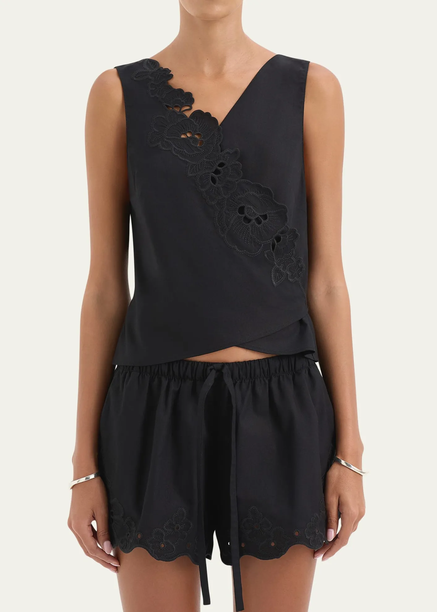 SIRKlara Embroidered Mini Shorts