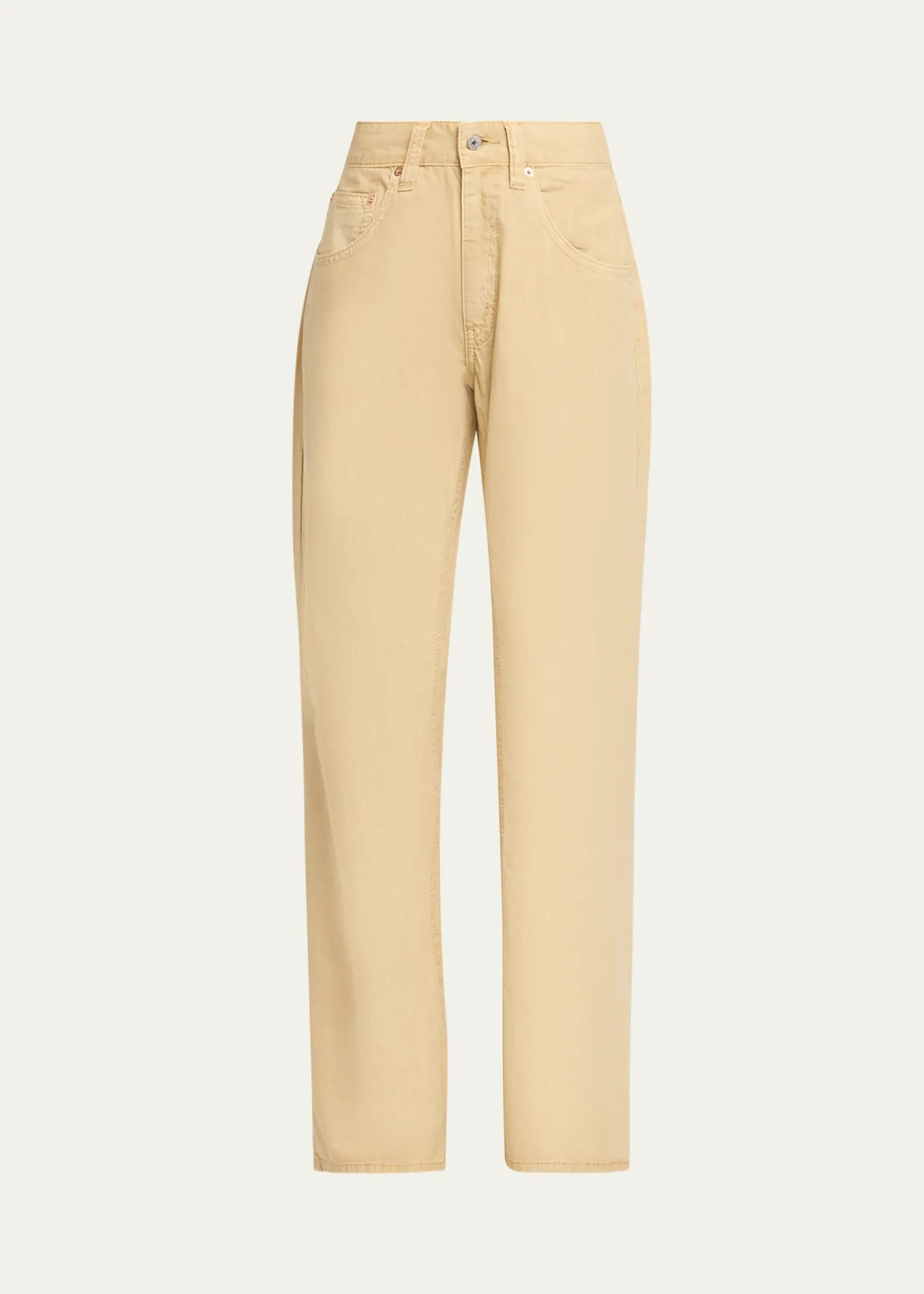 6397Slim Bootcut Cotton Canvas Trousers