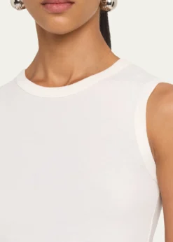 SLVRLAKECrewneck Cotton Tank Top