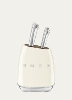Smeg7-Piece Knife Block Set, Pastel Blue