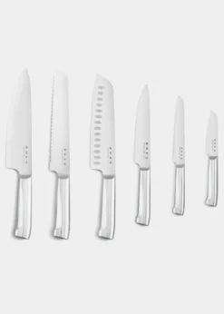 Smeg7-Piece Knife Block Set, Pastel Blue