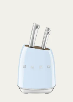 Smeg7-Piece Knife Block Set, Pastel Blue