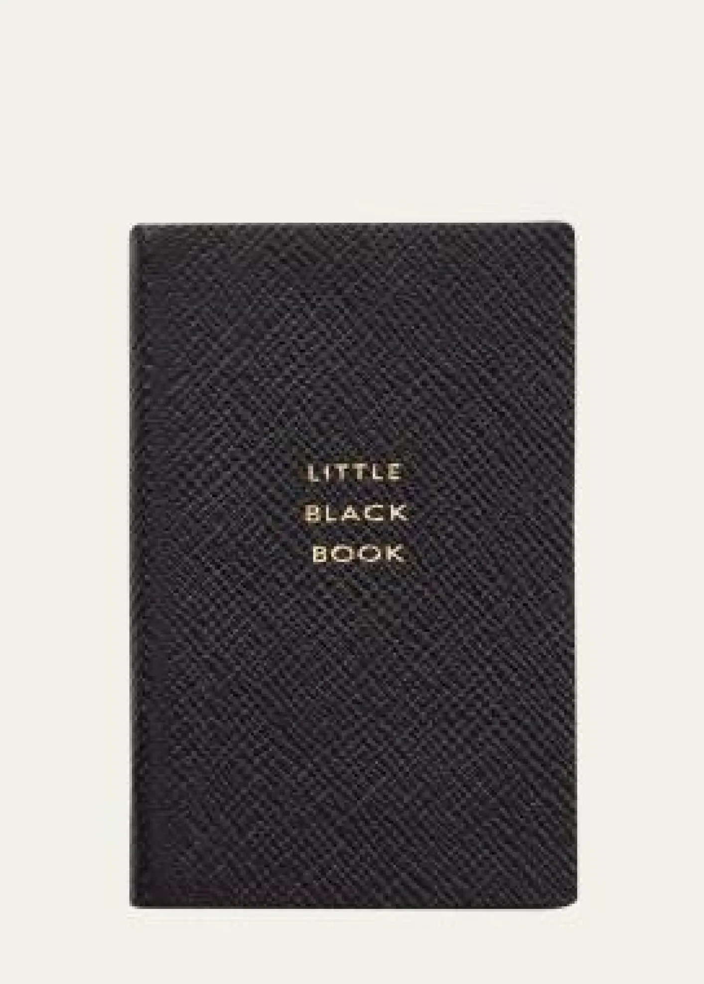 Smythson"Little Black Book" Wafer Fashion Address Book in Panama Leather
