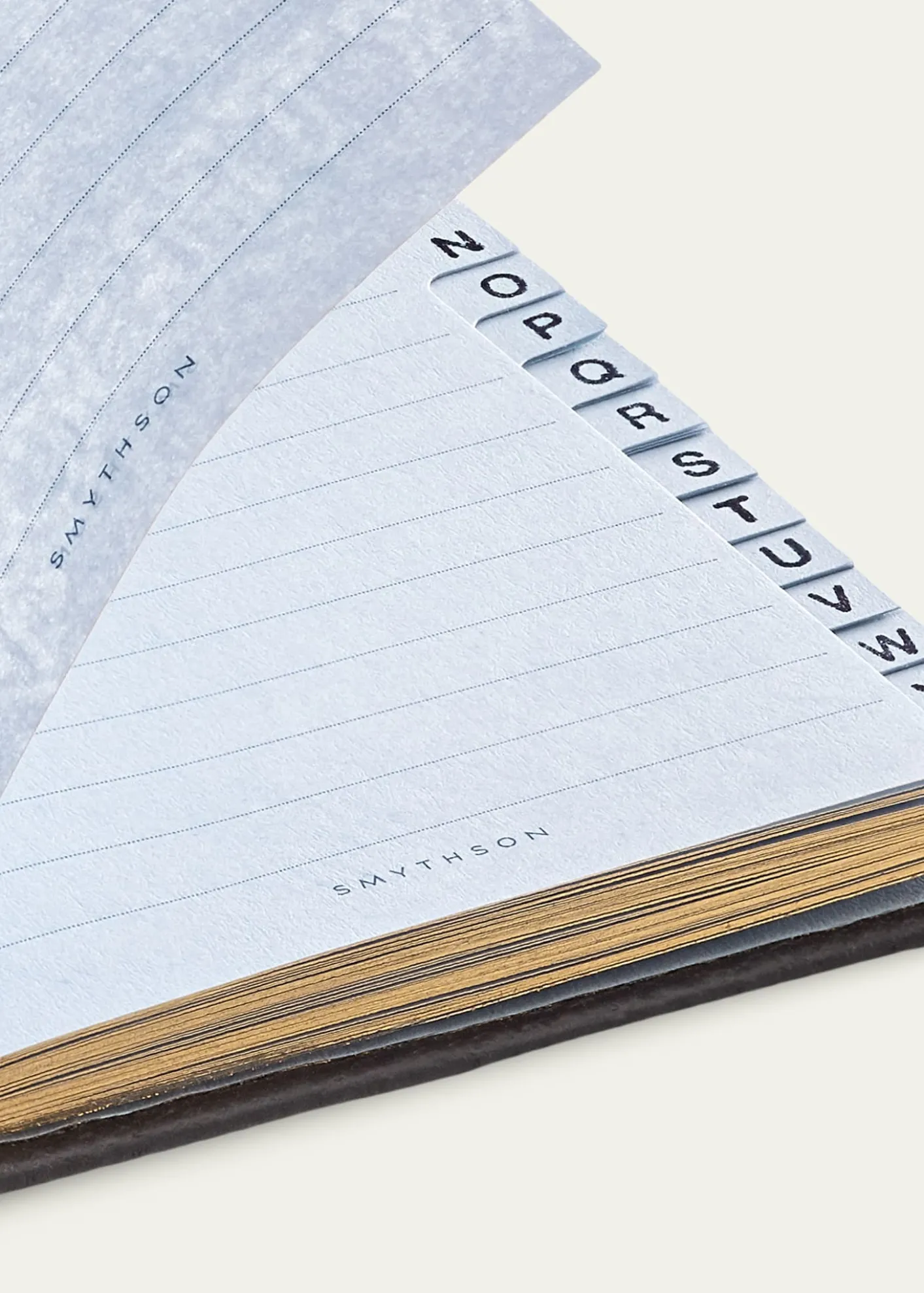Smythson"Little Black Book" Wafer Fashion Address Book in Panama Leather
