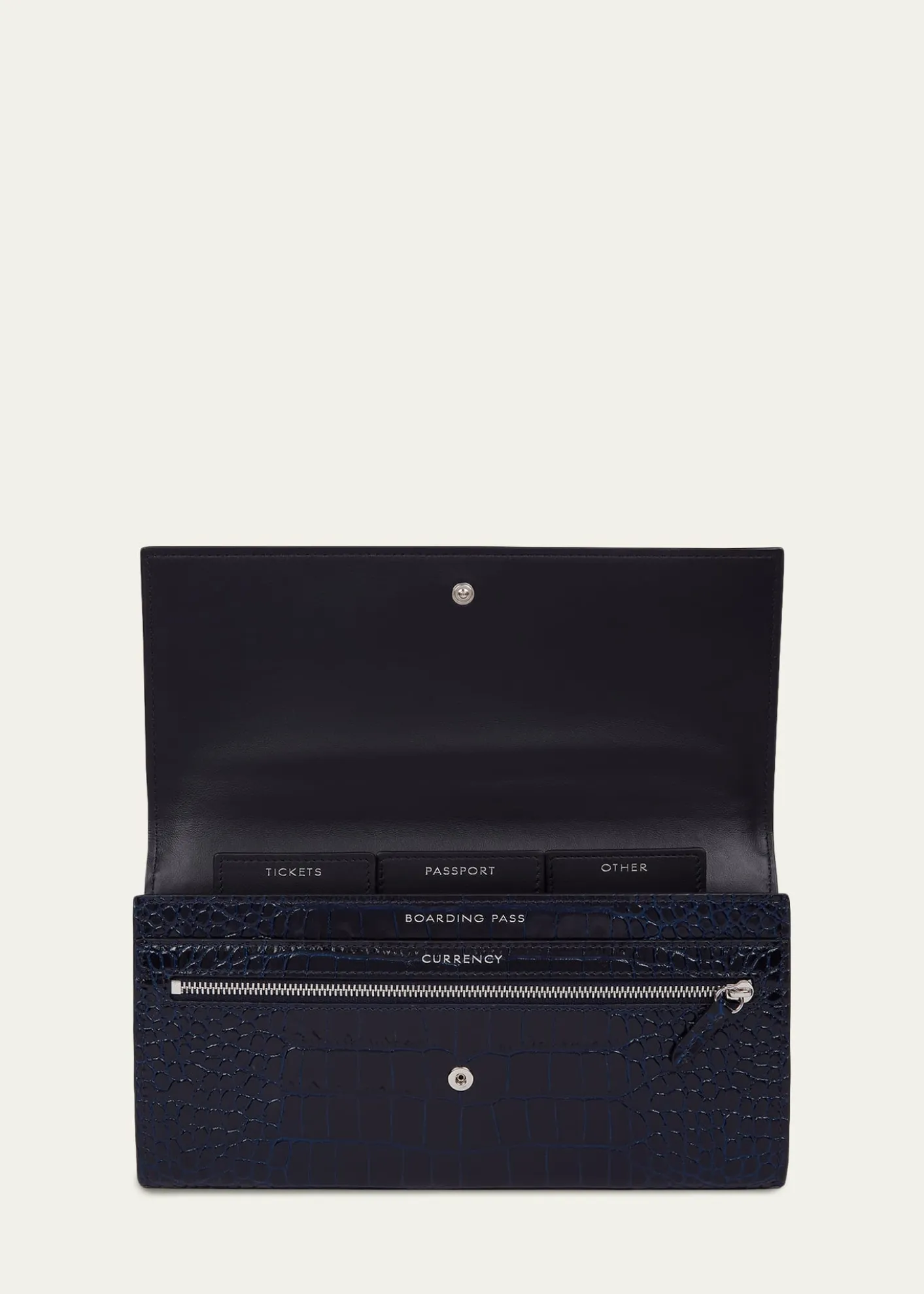 SmythsonMarshall Mara Croc-Embossed Leather Travel Wallet