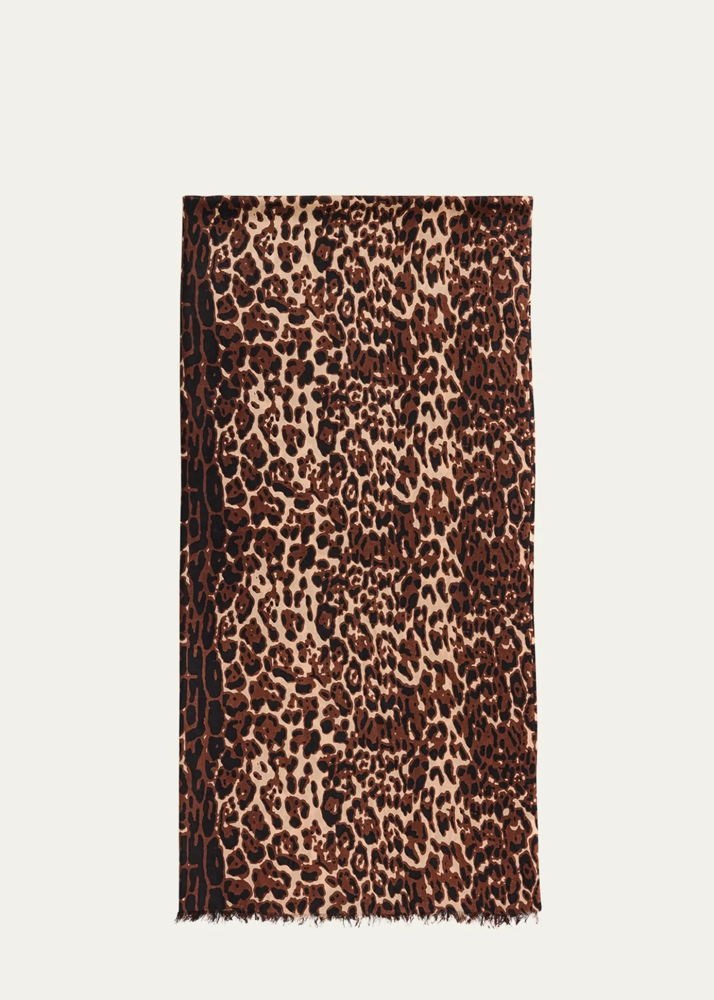 Sofia CashmereLightweight Cashmere Leopard-Print Scarf