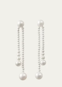 Sophie Bille BraheGrand Ruban de Perle 2-Strand Long Drop Earrings