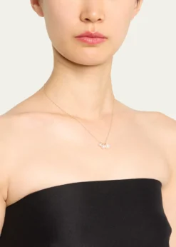 Sophie Bille Brahe14K Recycled Yellow Gold Stella Necklace with Freshwater Pearls