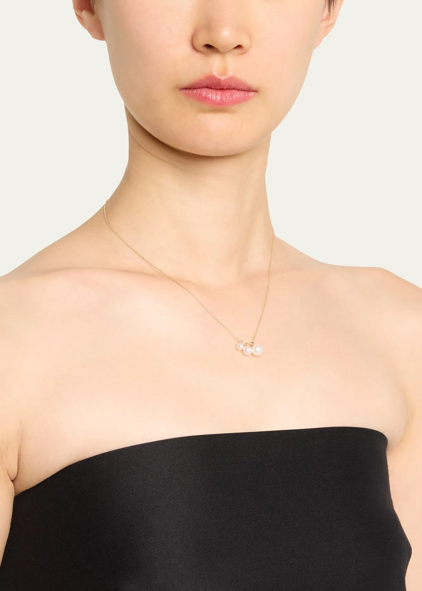 Sophie Bille Brahe14K Recycled Yellow Gold Stella Necklace with Freshwater Pearls