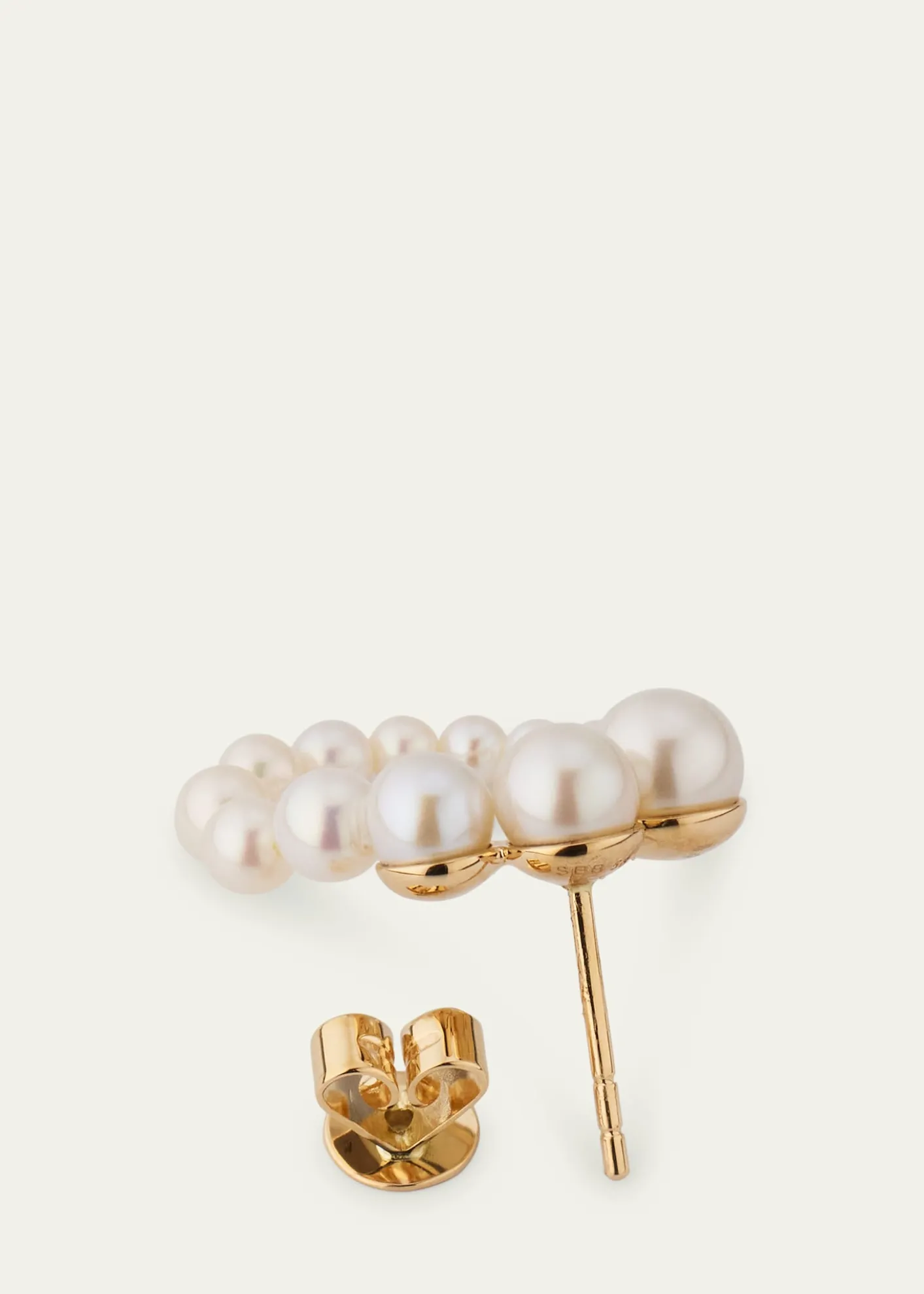 Sophie Bille BrahePetite Embrass de Perle Graduated Earring, Single, Right