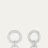 Spinelli KilcollinCanis 18K White Gold Double Hoop Earrings with Diamonds