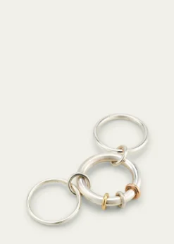 Spinelli KilcollinGemini SG Three Link Ring in Sterling Silver with Mixed Metal Accents