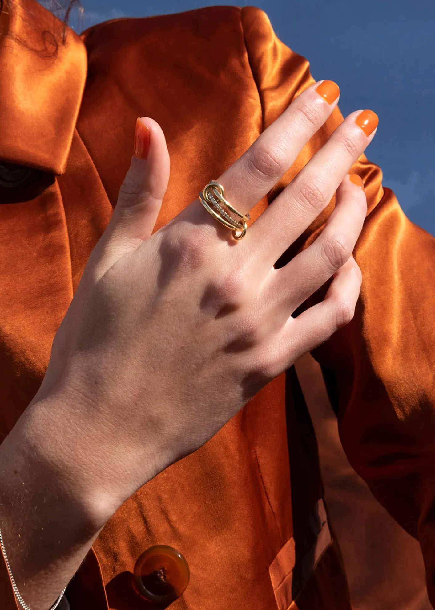 Spinelli Kilcollin18K Yellow Gold Sonny 3 Link Ring