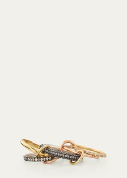 Spinelli KilcollinLeo Mixed-Metal Statement Ring with Diamonds