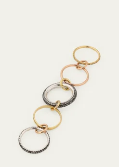 Spinelli KilcollinLeo Mixed-Metal Statement Ring with Diamonds