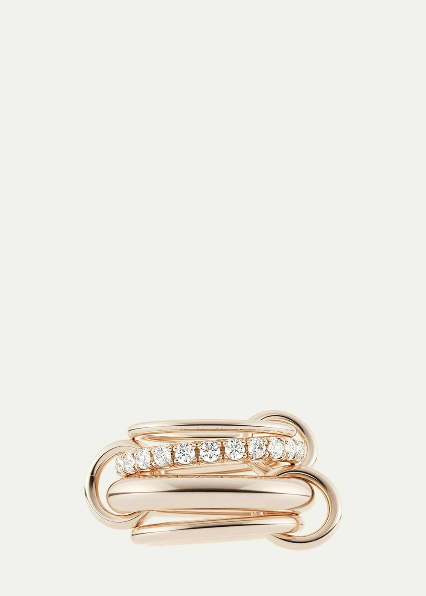 Spinelli KilcollinLuna Rose 4-Link Ring with Diamonds