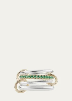 Spinelli KilcollinNimbus Silver and Gold Emerald Ring