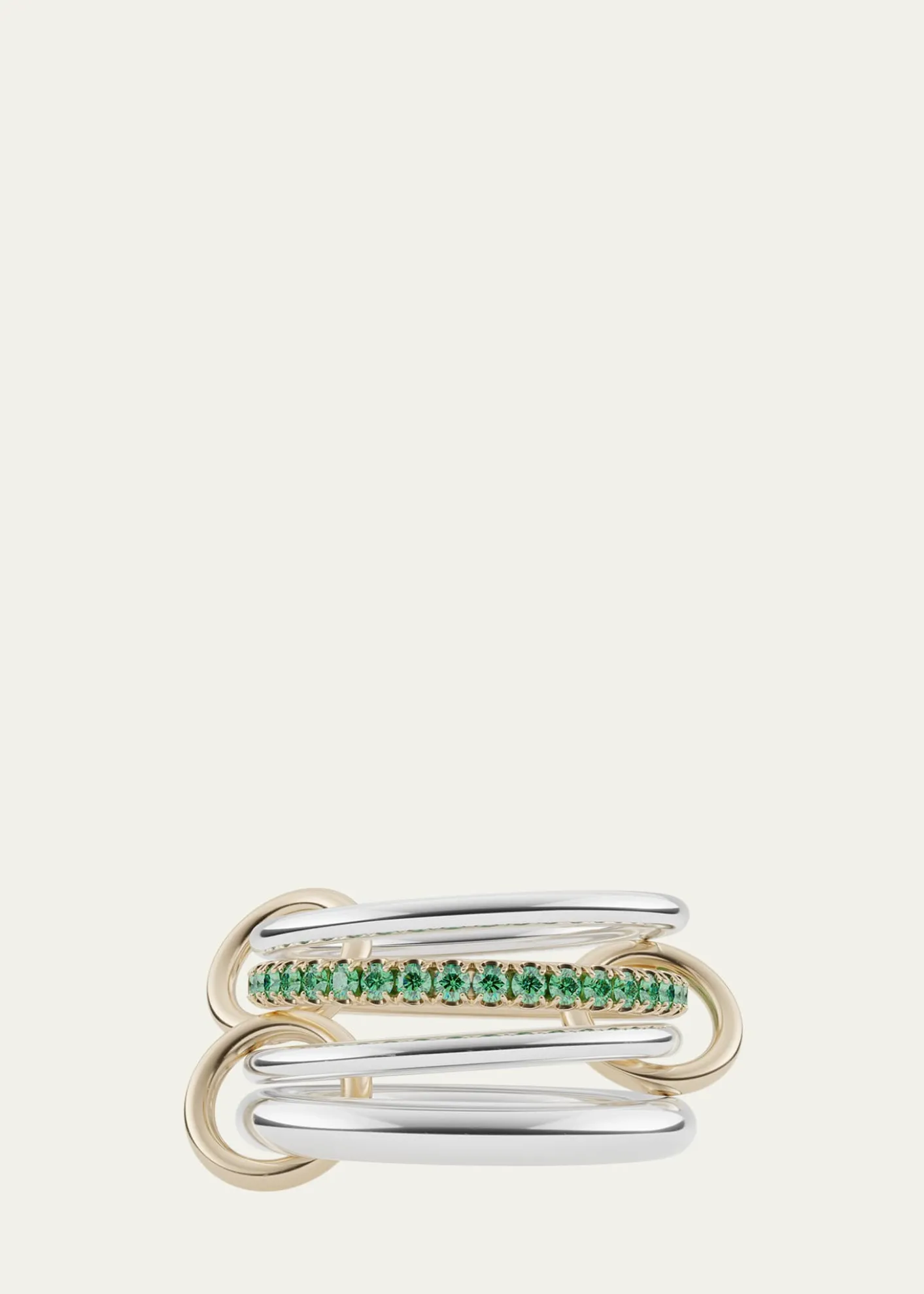 Spinelli KilcollinNimbus Silver and Gold Emerald Ring