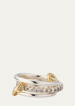Spinelli KilcollinPetunia 3-Band Stacked Ring with Diamonds