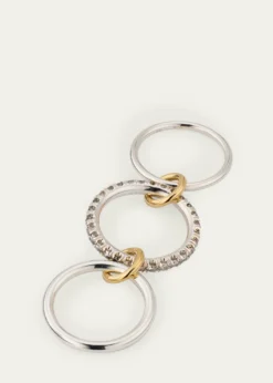 Spinelli KilcollinPetunia 3-Band Stacked Ring with Diamonds