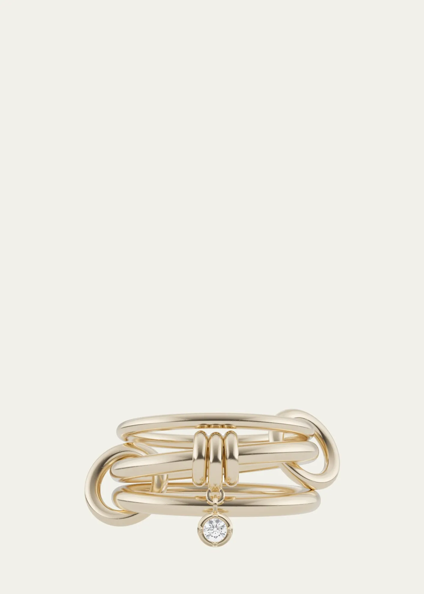 Spinelli KilcollinPiera 18K Yellow Gold Diamond 3-Link Ring